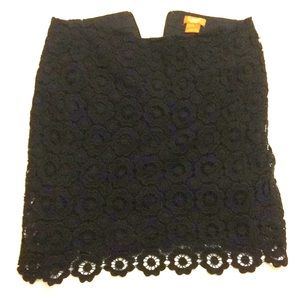 Black, floral designed skirt